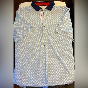 Greyson Golf Travelers Championship Umbrella Pattern Polo